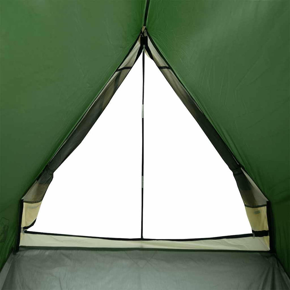 vidaXL camping tent A-frame 2-person green waterproof design withstands rain and wind