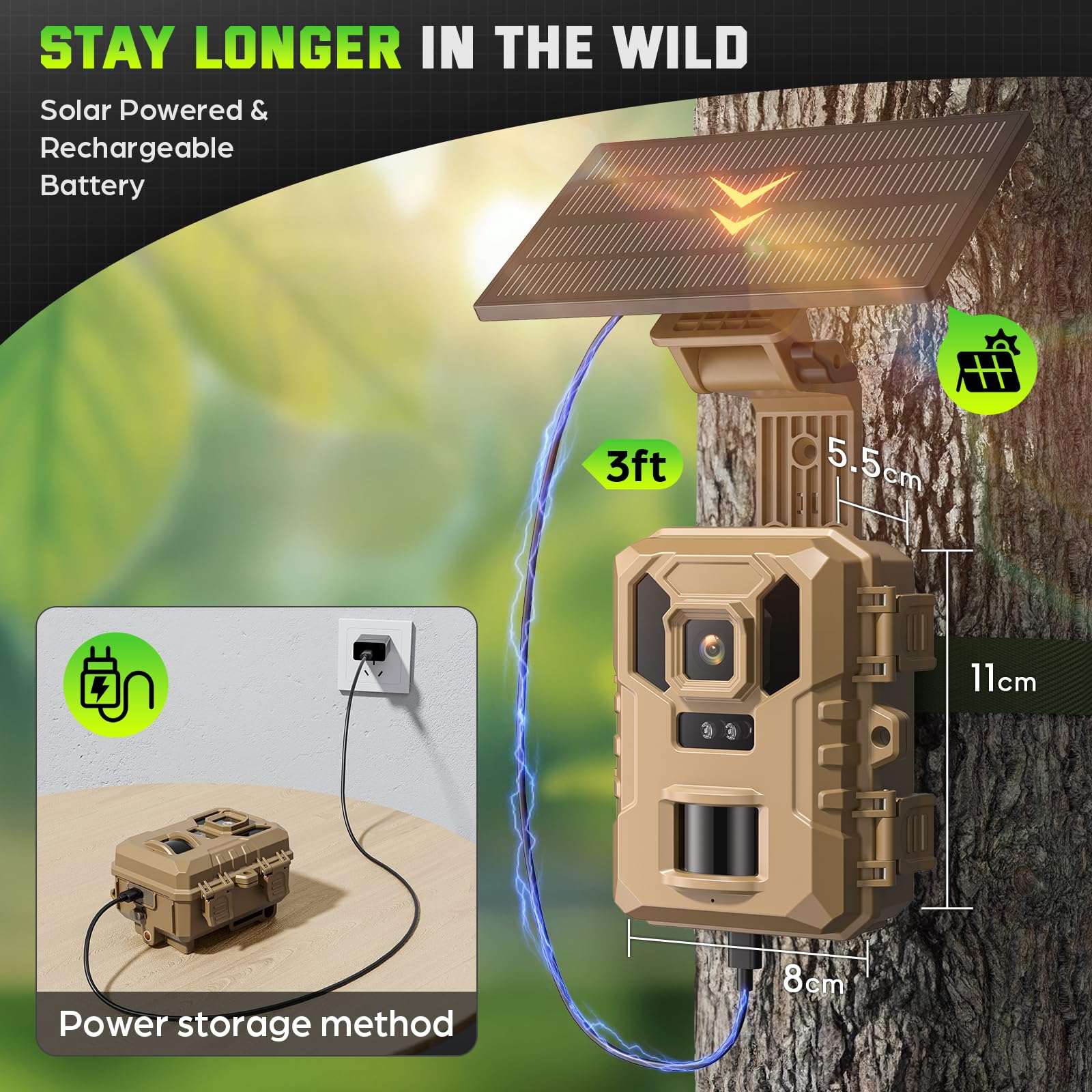 VIDVIS night vision with infrared lights for clear nocturnal footage