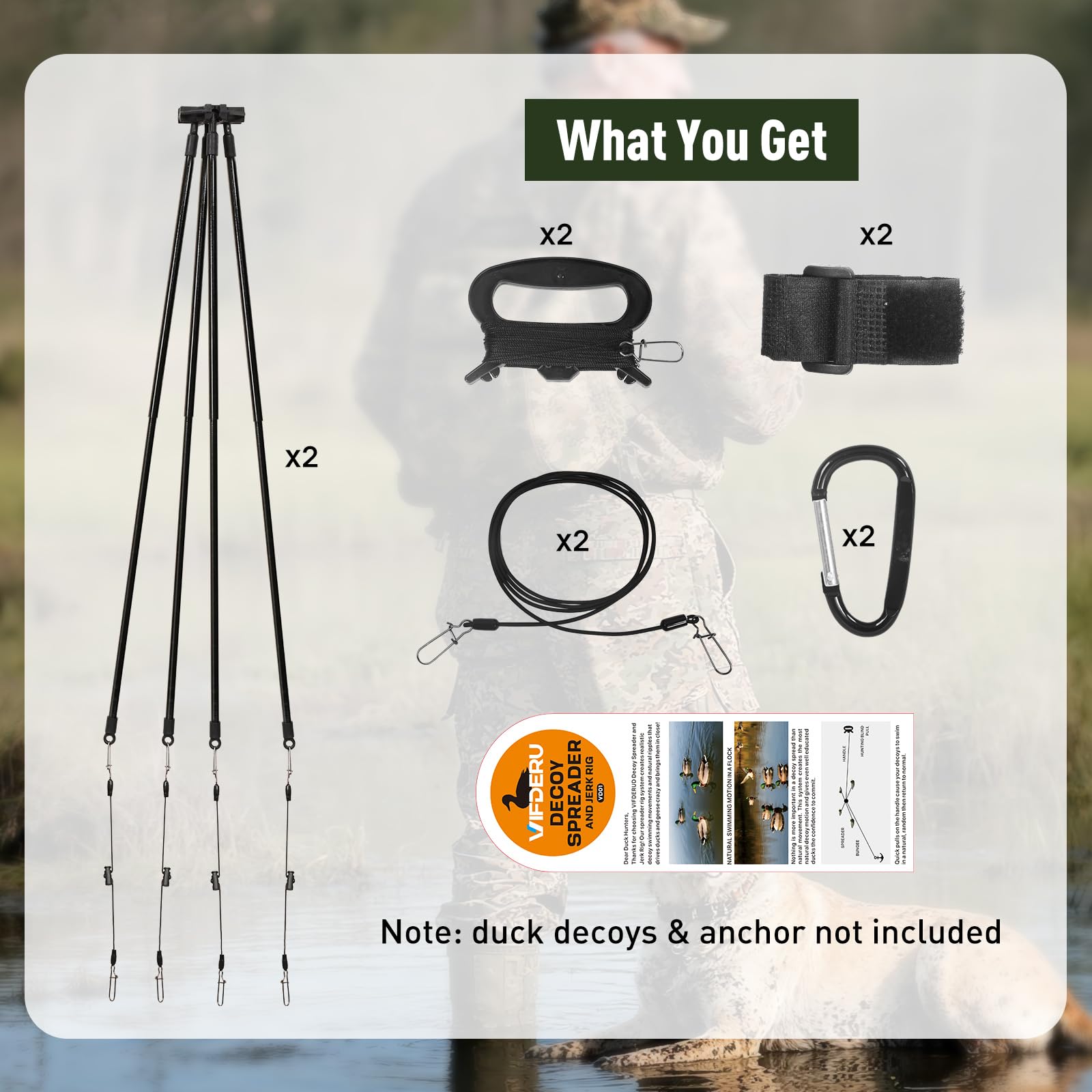 VIFDERU 100 ft line with handle supports long-range rigging in the field.
