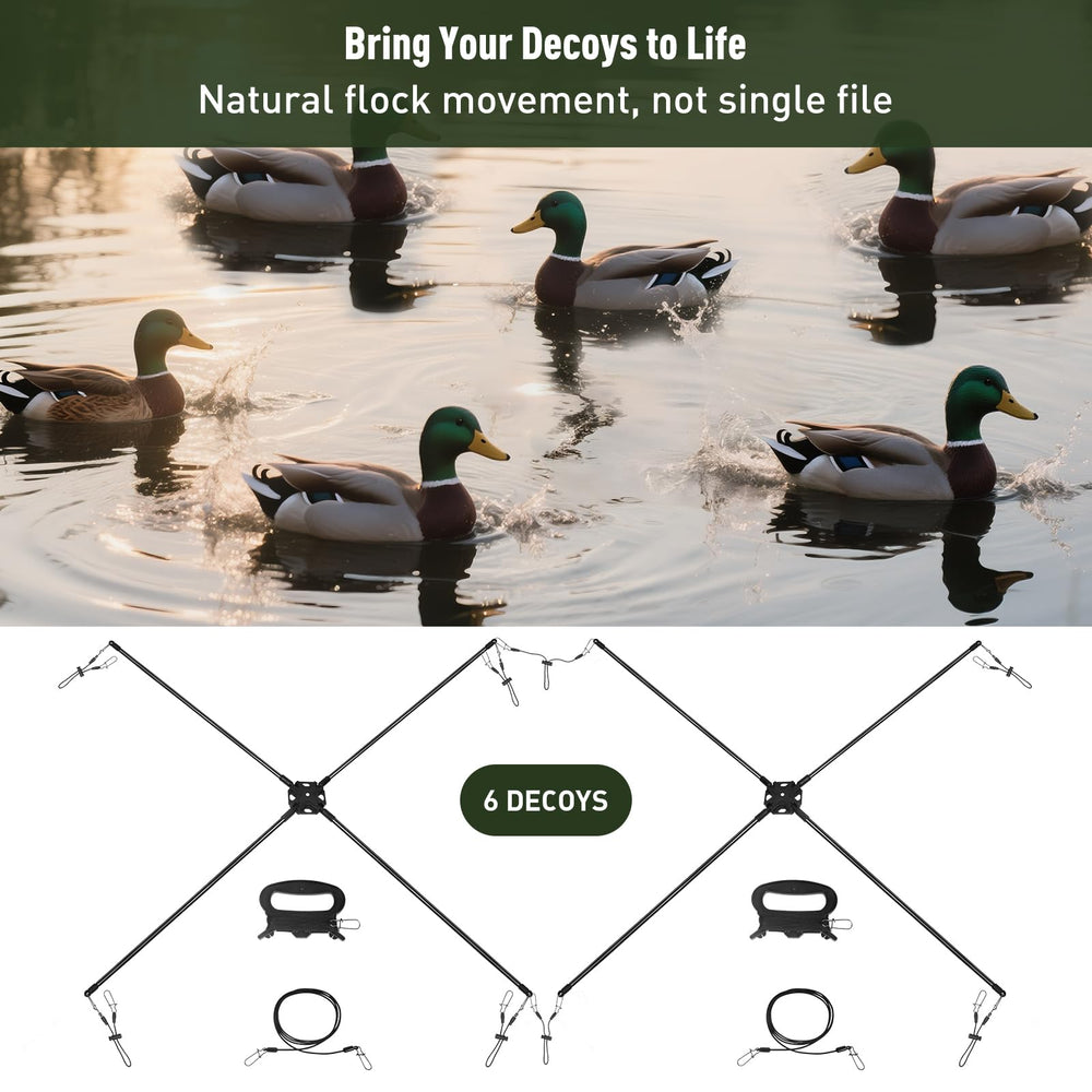 VIFDERU duck decoy spreader in motion demonstrates natural movement for decoy realism.
