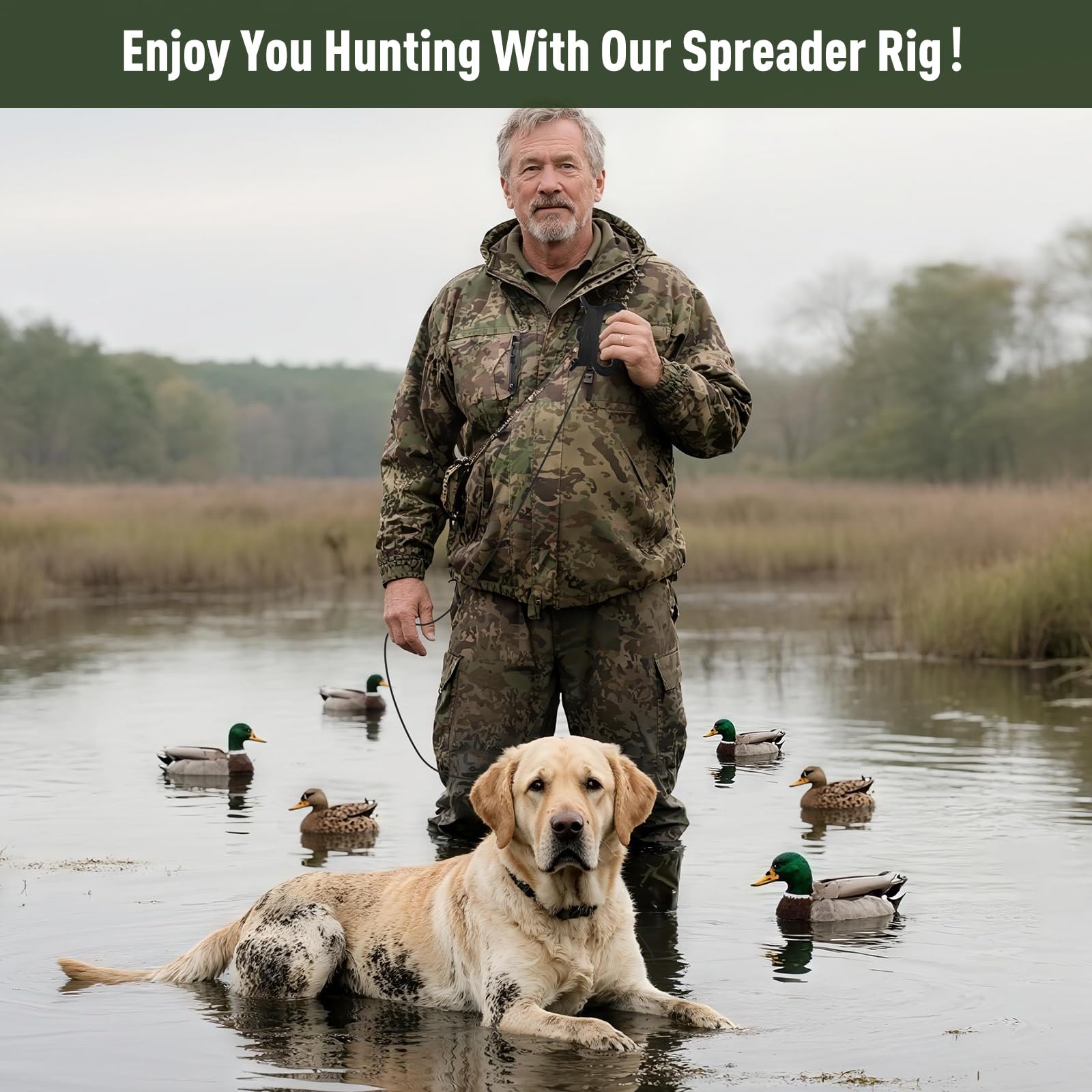 VIFDERU two-pack duck spreader kit offers scalable spread for boosted decoy effect.