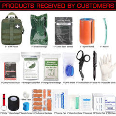VIIDOO Ifak trauma kit mounted on gear demonstrates MOLLE compatibility for outdoor readiness.