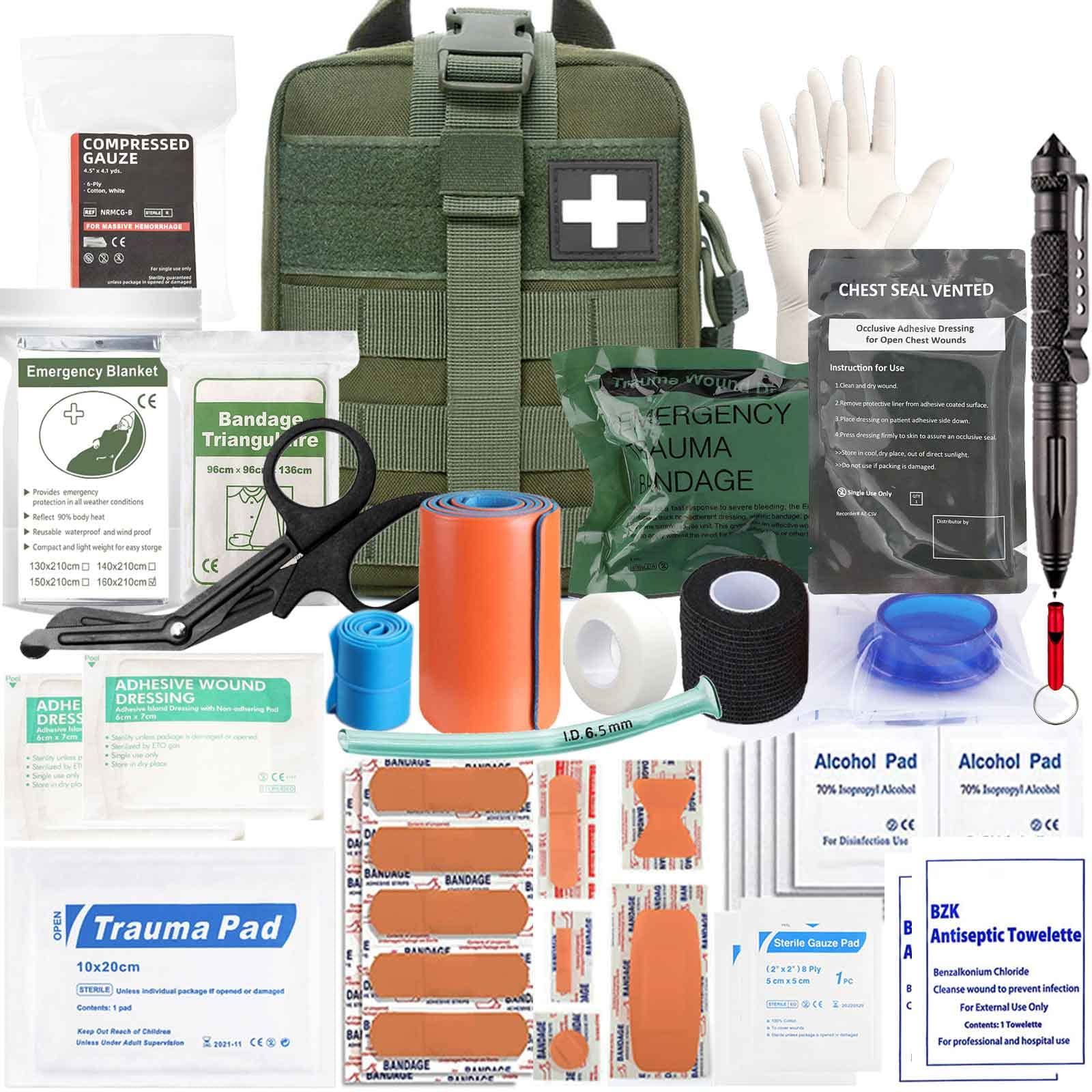 VIIDOO Ifak trauma kit pouch open showing rapid access pockets.