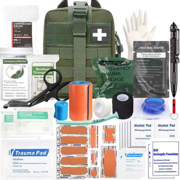VIIDOO Ifak trauma kit pouch open showing rapid access pockets.