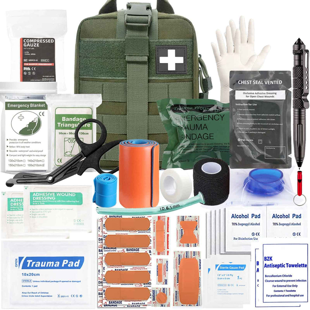VIIDOO Ifak trauma kit pouch open showing rapid access pockets.