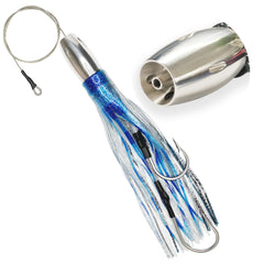 Viketech Offshore 12-inch lure head close-up shows durable stainless steel for saltwater big-game fishing