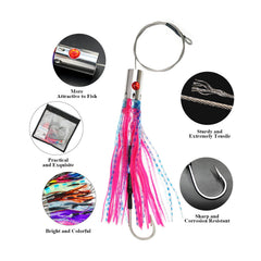 VIKETECH Offshore pre-rigged 400lb cable for reliable big-game fights.