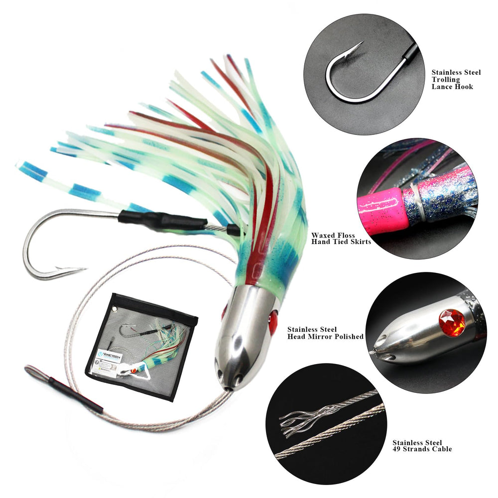 VIKETECH pre-rigged line showcases strong, low-stretch performance for demanding offshore battles.