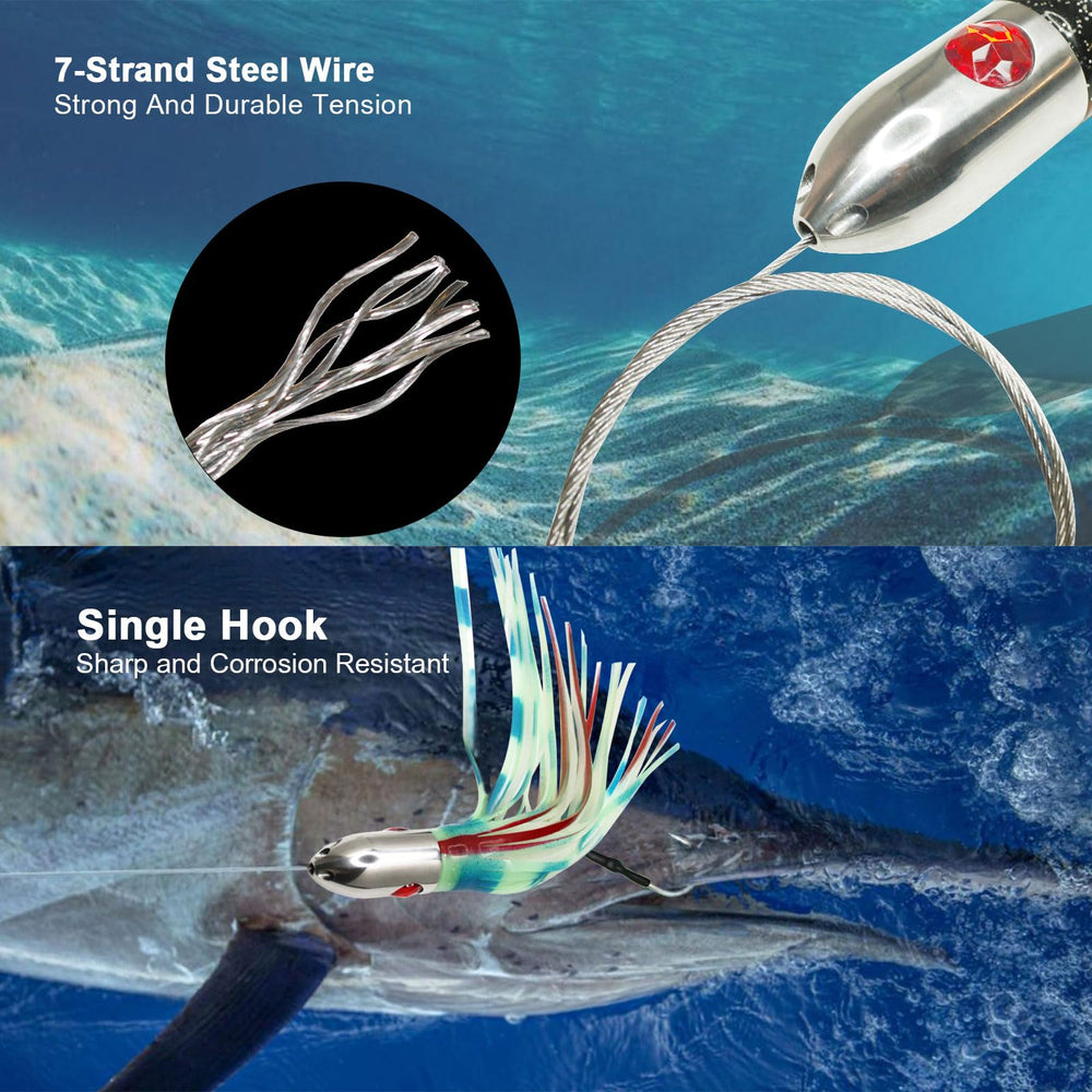 VIKETECH stainless 9/0 hook secures large game with reliable bite.