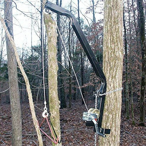 Viking Solutions KwikHoist deer-lift demonstrating safe field hoisting.
