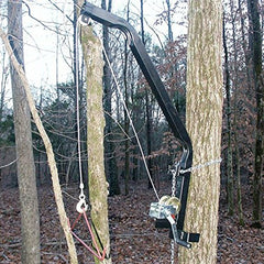 Viking Solutions KwikHoist deer-lift demonstrating safe field hoisting.