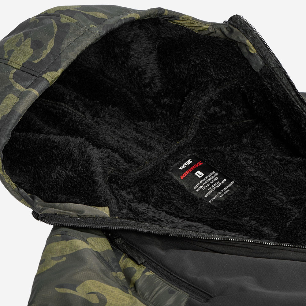 VIKTOS Bersherken XC Jacket Nightfjall camo close-up on rugged fabric