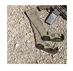 VIKTOS Johnny Combat sock shows moisture-wicking fibers for dryness