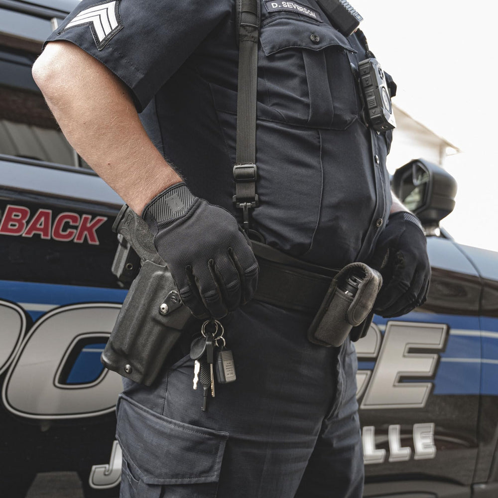 VIKTOS Patrolux K9 glove backhand features breathable four-way stretch fabric for all-day comfort.