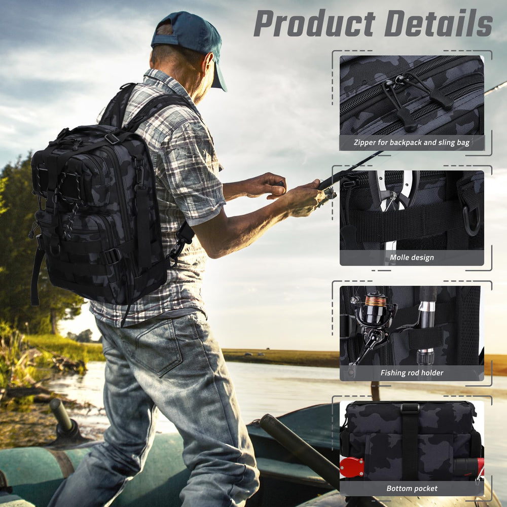 Vilante blue backpack bottle pocket keeps hydration within reach