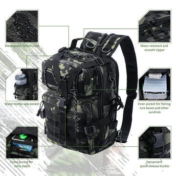 Vilante multi-compartment layout organizes rods, pliers, and clips efficiently.
