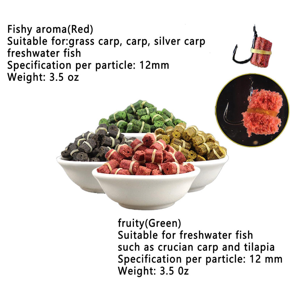 Freshwater fish attracted by red fish bait lure