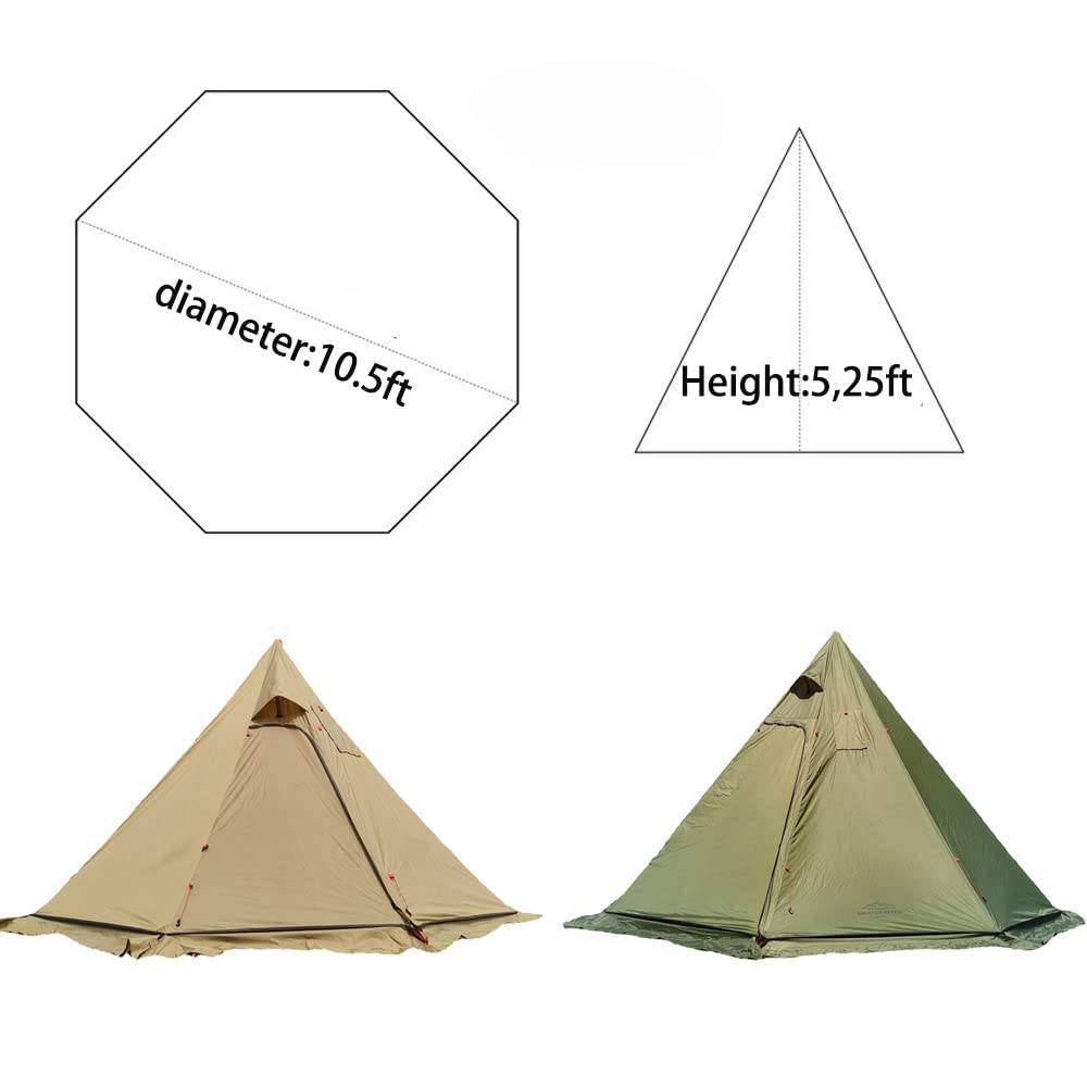 Vilemoon Tipi Hot Tent interior with stove-ready space and stove jack