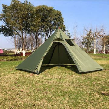 Vilemoon Tipi hot tent packs compactly for backpacks