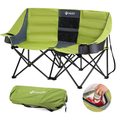VILLEY double camping chair outdoor-relaxation with roomy loveseat and sturdy frame.