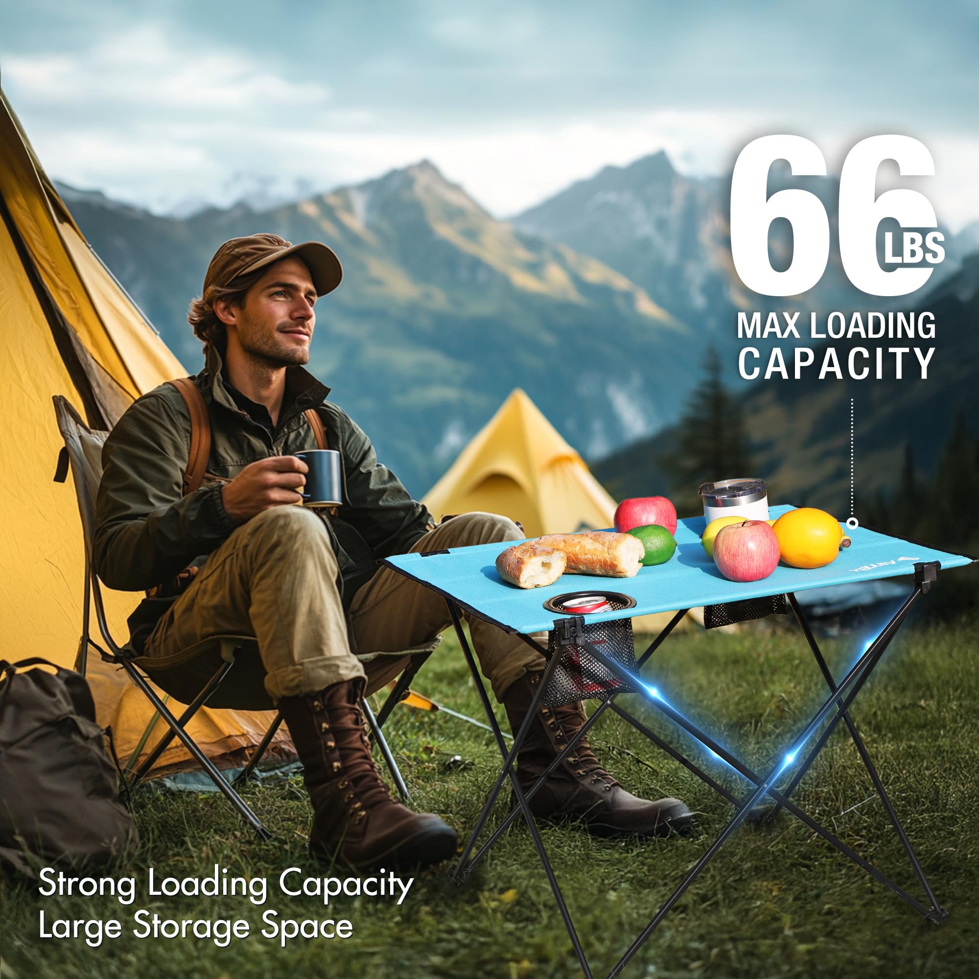 VILLEY ultra-light aluminum frame keeps weight at 2.31 lbs for easy carry.