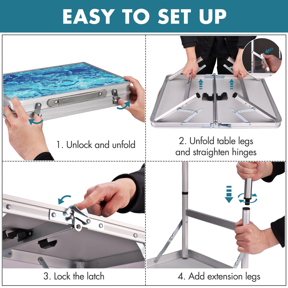 VILLEY adjustable-height table set at 10.6 and 22.1 inches for versatility