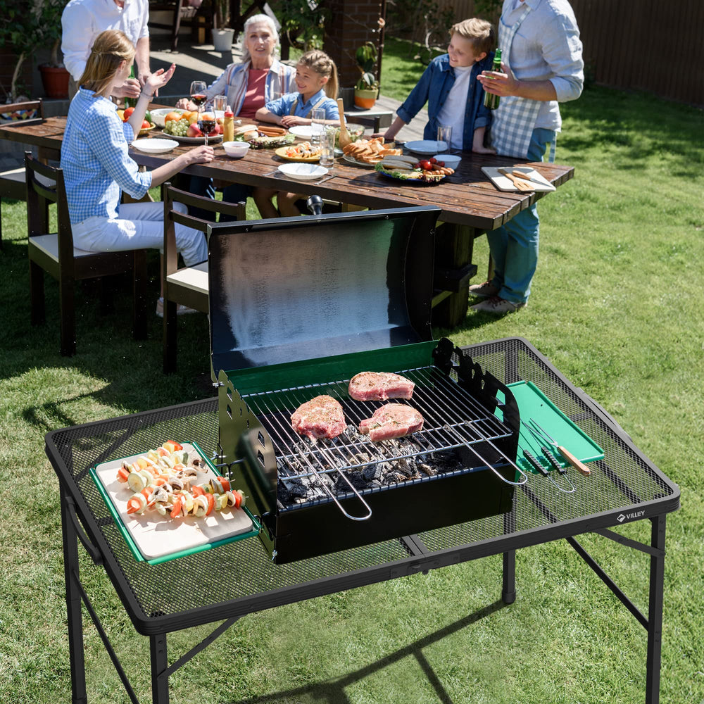 VILLEY Grill Table packed size demonstrates easy car storage