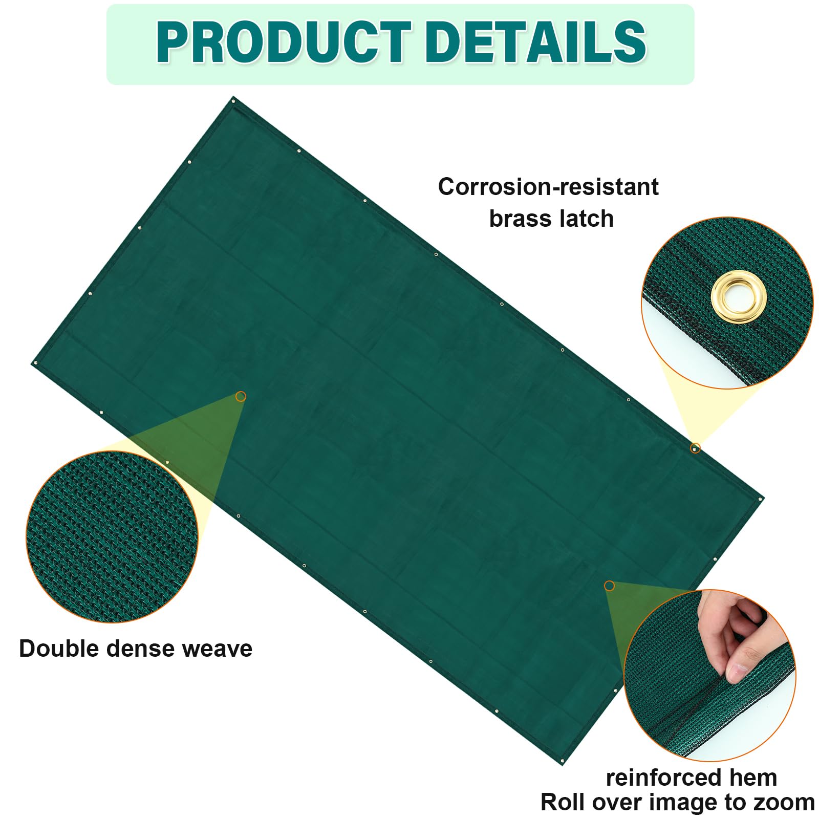 Vincreem archery backstop brass grommets illustrate weather-ready installation.