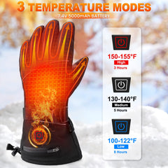 Vinderfine heated gloves feature three heating levels for customizable comfort outdoors.
