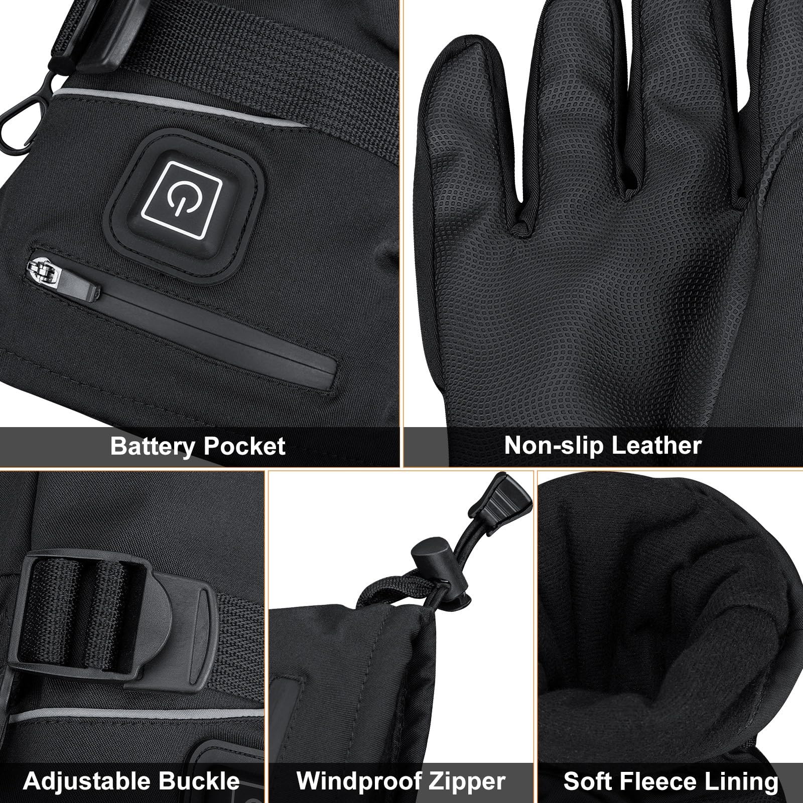 Vinderfine heated gloves ready for skiing and motorcycling in winter conditions.
