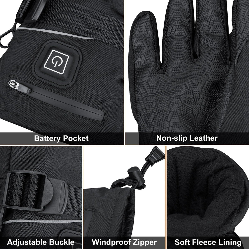Vinderfine heated gloves ready for skiing and motorcycling in winter conditions.