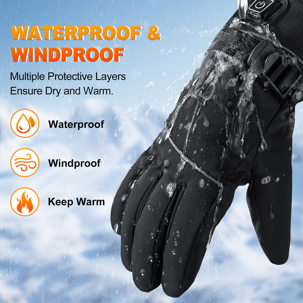 Vinderfine heated gloves allow touchscreen use for devices in cold conditions.