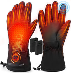 Vinderfine heated gloves demonstrate even heat distribution for quick warmth on snowy days.