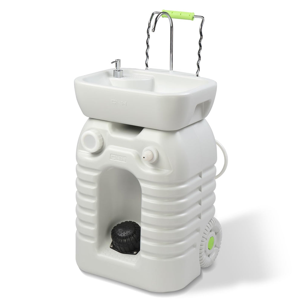 VINGLI 45L portable sink with foot pump for hands-free washing outdoors