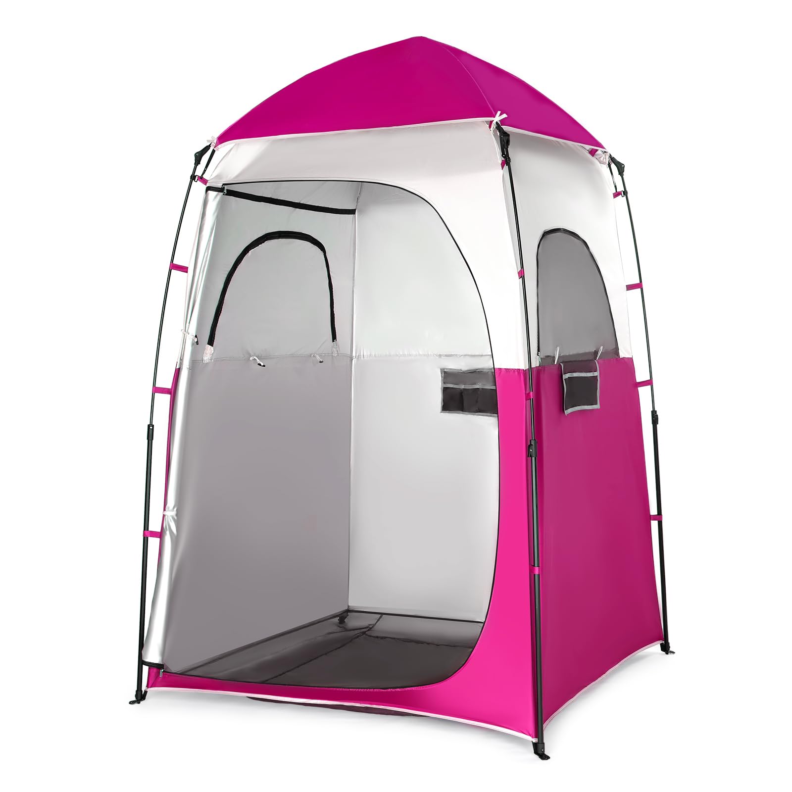 VINGLI 6.8ft shower tent front view showing spacious interior for privacy.