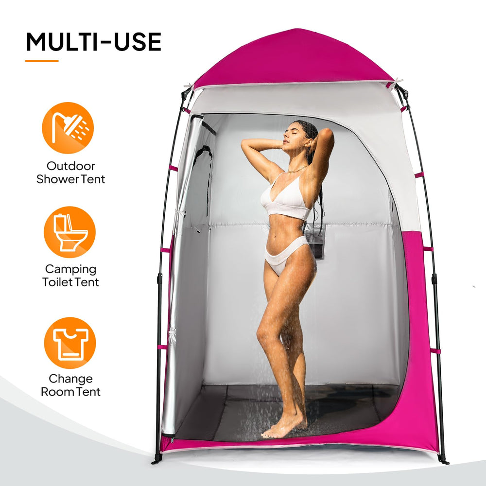 VINGLI tent features mesh floor for drainage and cleanliness.