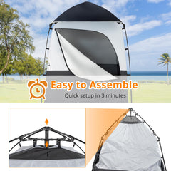 VINGLI 6.8ft shower tent setup in seconds for easy camping readiness