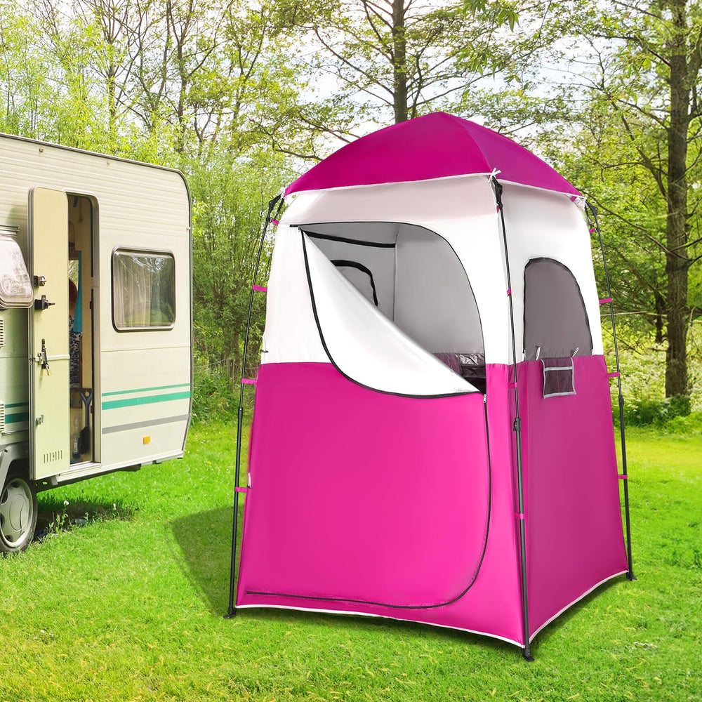 VINGLI pink 6.8ft shower tent ideal for changing and privacy.