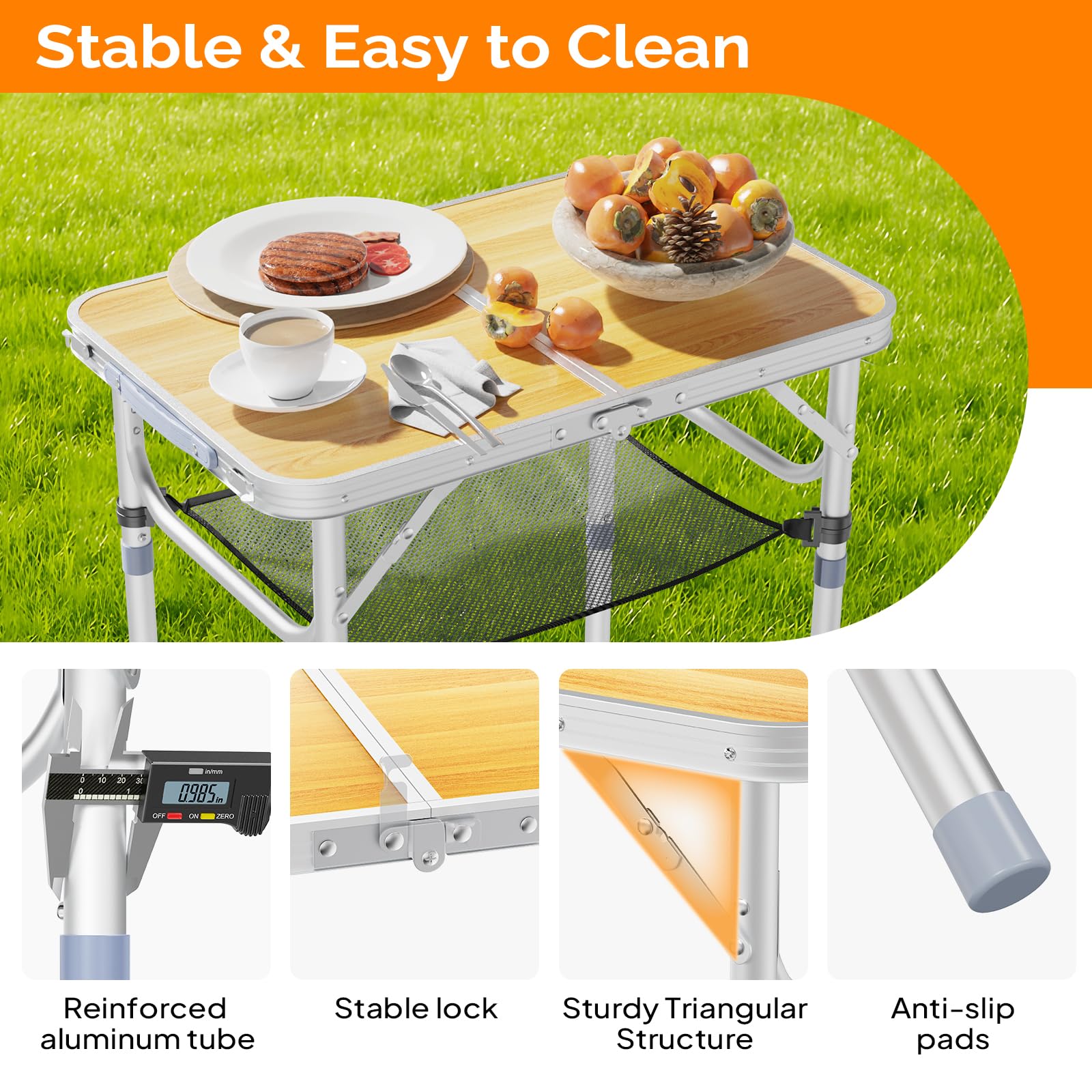 VINGLI aluminum-frame construction emphasizes durability for camping and outdoor use