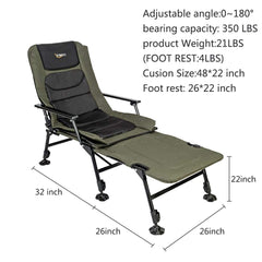 VINGLI 160-degree backrest for customizable reclining while camping