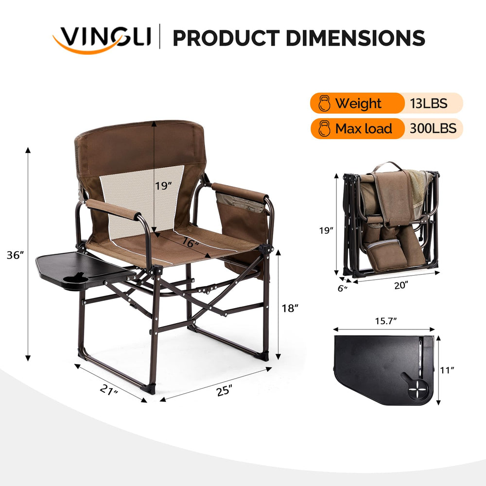 VINGLI 21 by 25 inch seat for roomy comfort
