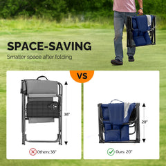 VINGLI folding chair folded compactly for easy transport and storage