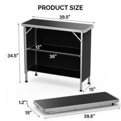 VINGLI camping table removable Oxford cloth keeps items secure and easy to clean.