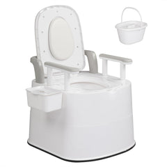 VINGLI larger portable toilet for adults with a roomy seat for camping comfort