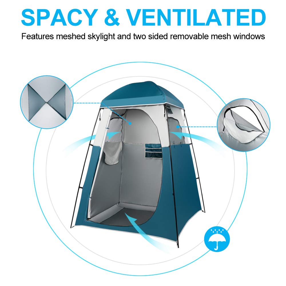 VINGLI shower tent mesh floor for drainage and ventilation.