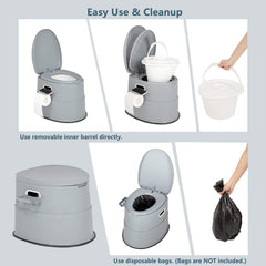 VINGLI portable toilet anti slip base ensures stable support.