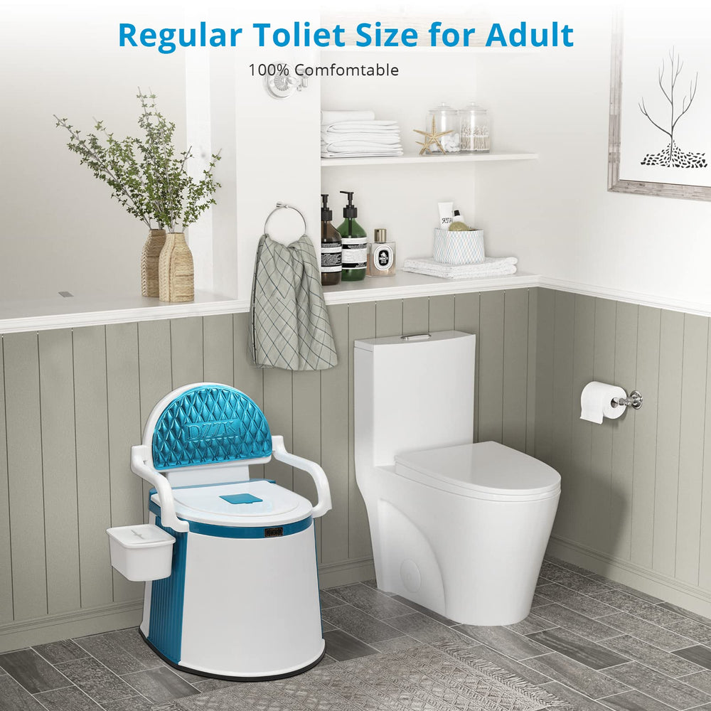 Compact, lightweight VINGLI toilet ideal for camping and RV travel.