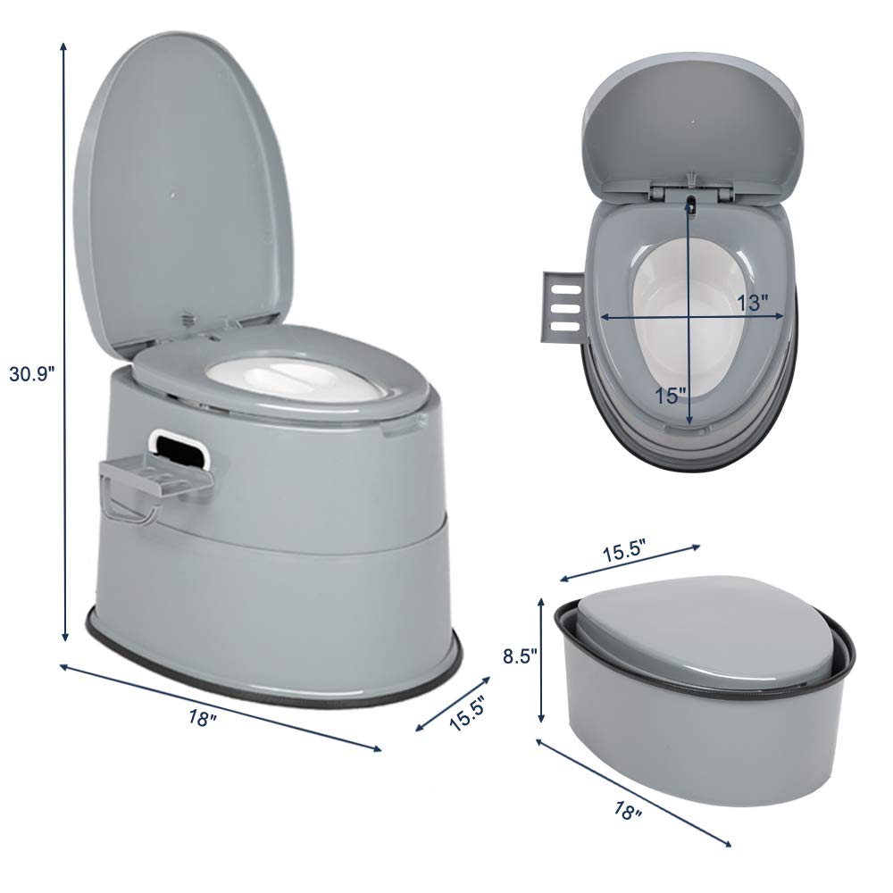 VINGLI portable toilet compact design helps effortless storage.