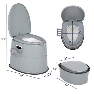 VINGLI portable toilet compact design helps effortless storage.