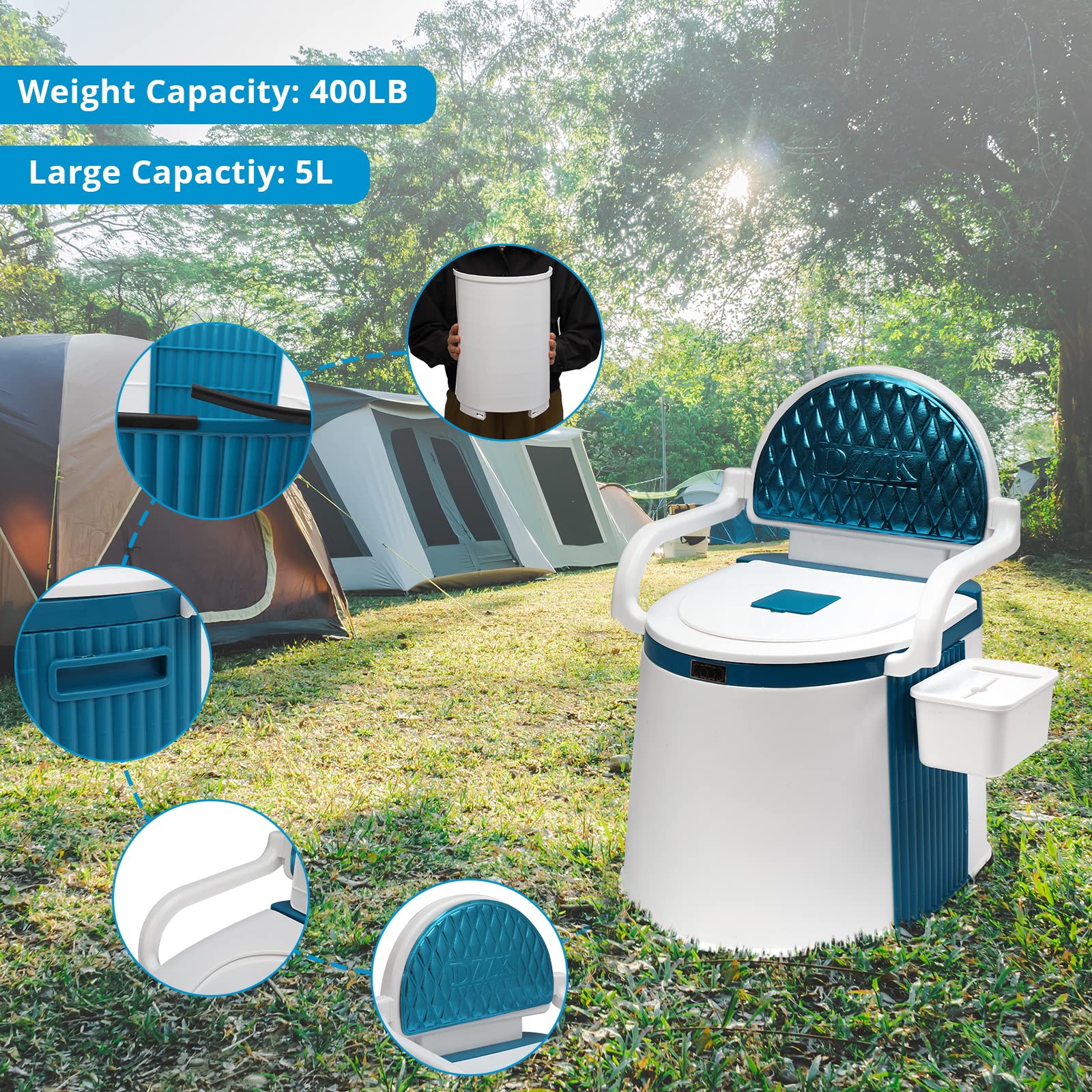 VINGLI inner bucket shows 5-gallon design for easy cleanup.
